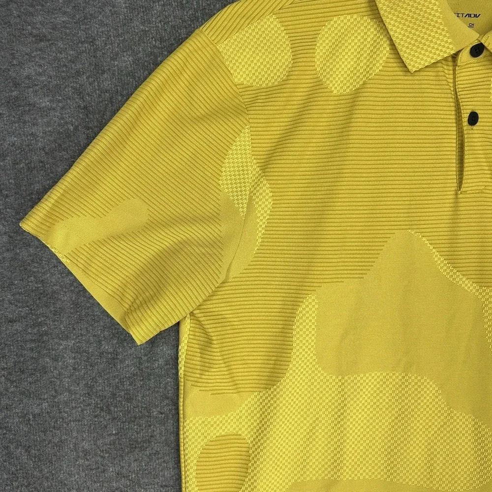 Nike Dri-FIT ADV Tour Golf Polo Mens Small Yellow Camo DR5312-772